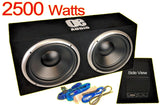OE Audio Dual 12” Subwoofer box Sealed Enclosure Built in Amplifier 2500 Watts!! - SAFE'N'SOUND